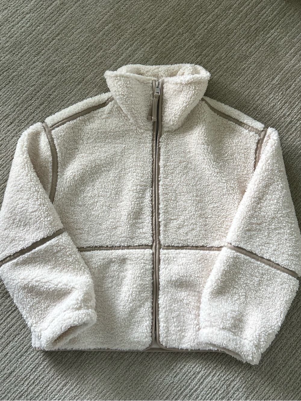 Sherpa Mockneck Full-zip Abercrombie & Fitch